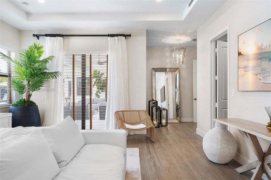 Furnished interior view inside a new home in , Miami (Image 76). Furnished interior view inside a new home in , Miami (Image 76).