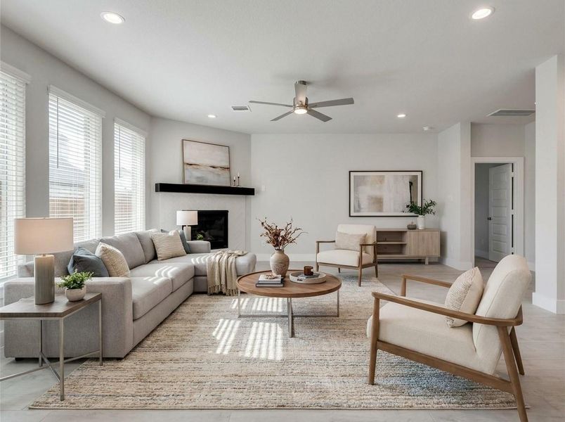 Virtually Staged - Living Room. Sample photo of completed home with similar floor plan. Actual colors and selections may vary.
