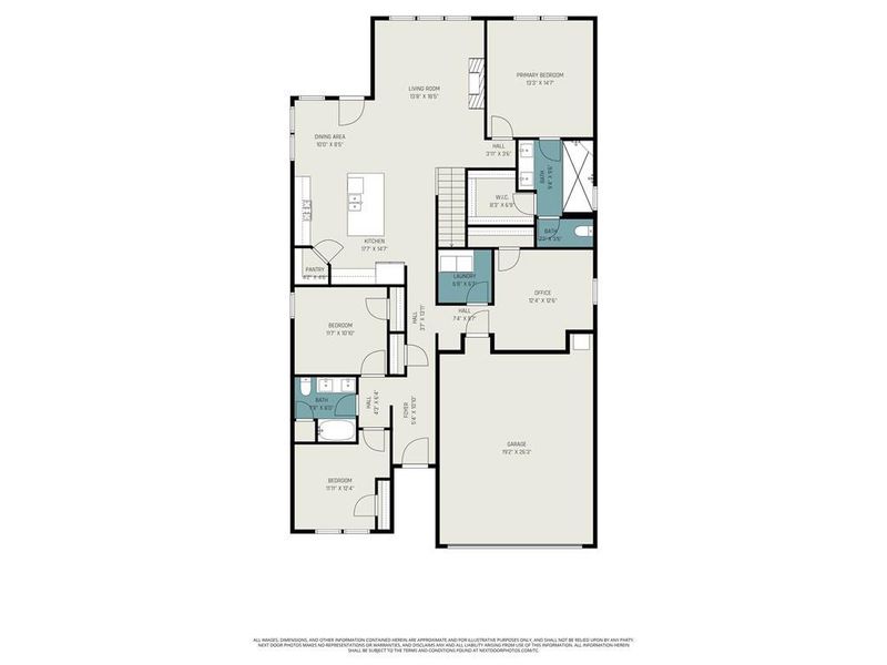 2D floor plan layout of this home in , Canton, GA (Image 5).