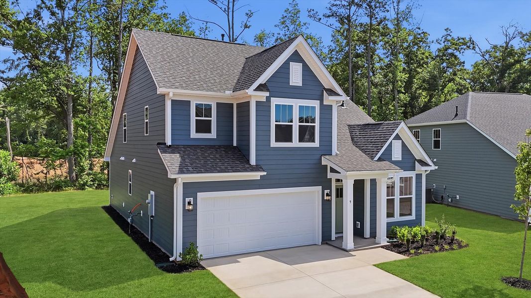 Front exterior of a new home in Creeks at Midway, Anderson, SC, highlighting curb appeal (Image 20).