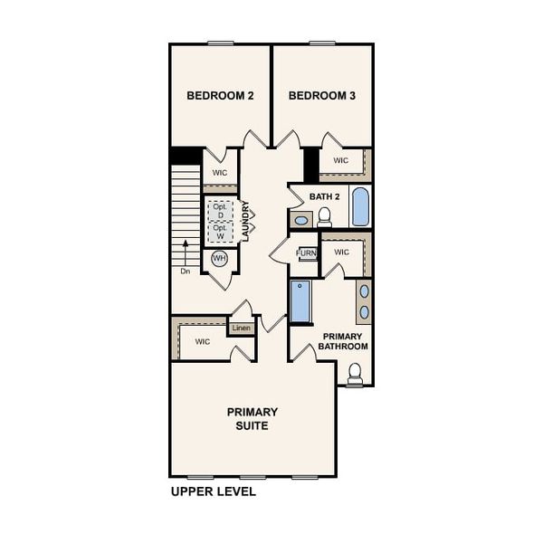 2D floor plan layout of this home in Graystone Townhomes, Florence, SC (Image 3).