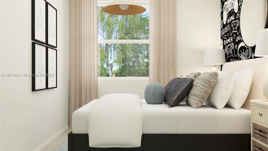 Furnished interior view inside a new home in Le Jardine, Florida City (Image 9).