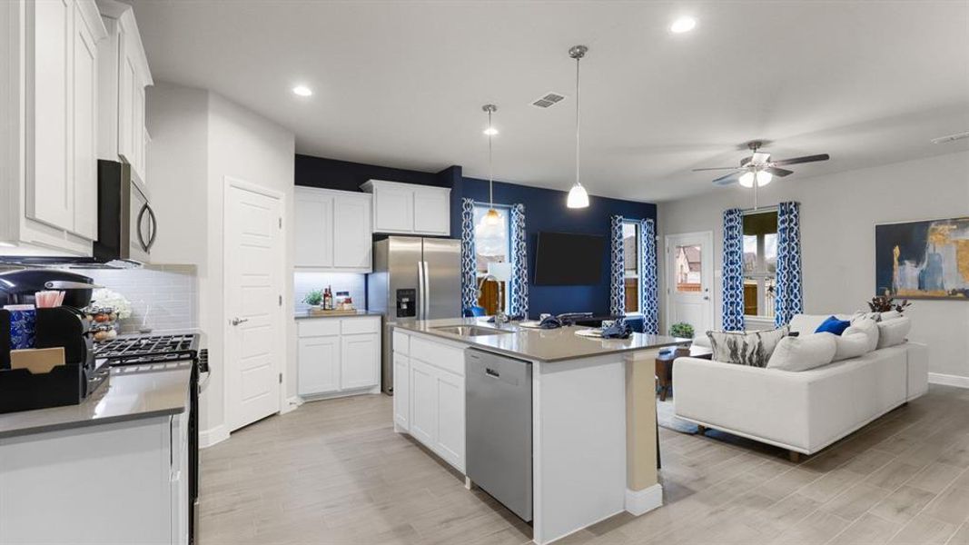 Furnished interior view inside a new home in Bluestem, Rhome (Image 6).