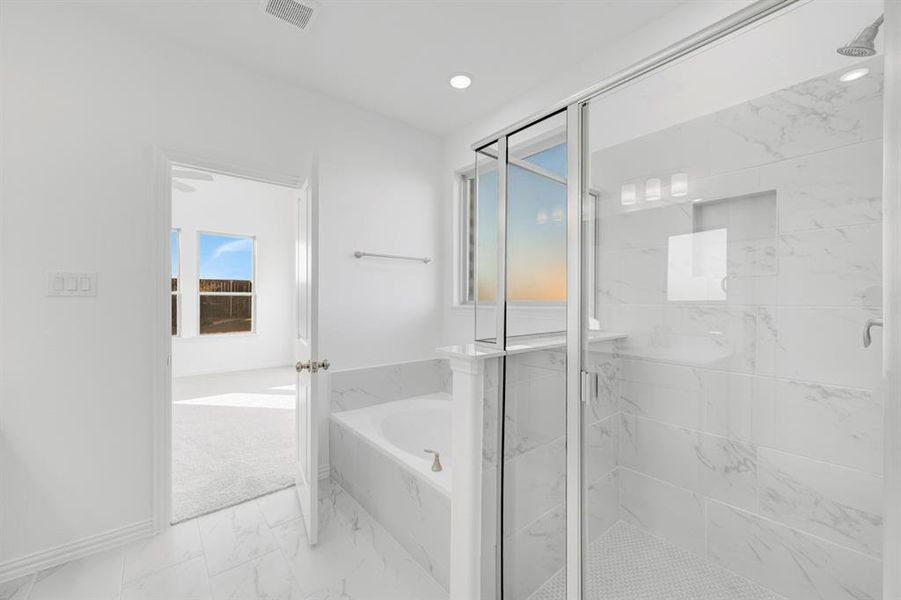 Furnished interior view inside a new home in Lily Creek at Sutton Fields, Aubrey (Image 11).