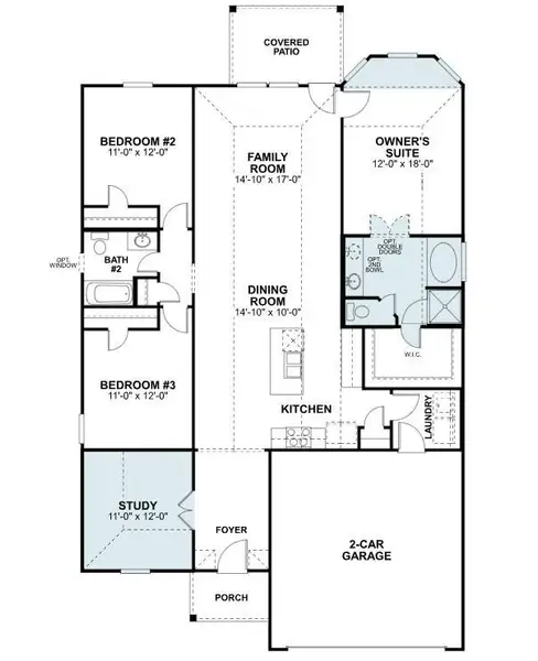 2D floor plan layout of this home in Sorella, Tomball, TX (Image 4).