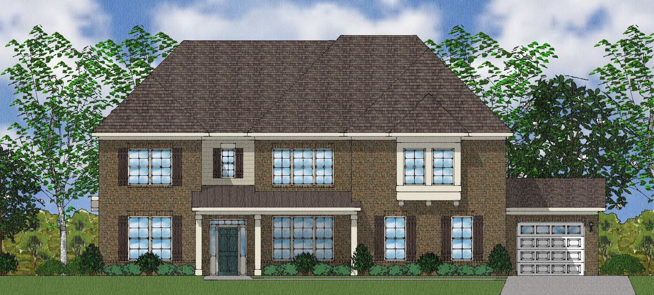 Representative exterior photo of a completed home built from the Rutledge II - Elite Collection by Mungo Homes in Suter Estates, Easley, SC (Image 24).