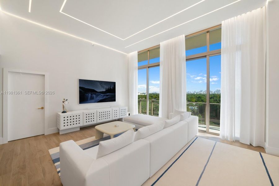 Furnished interior view inside a new home in , Miami (Image 6).