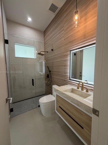 Furnished interior view inside a new home in , Miami (Image 15).