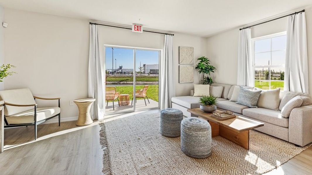 Representative furnished interior of a home built from the Pearson B by D.R. Horton in Townes at Island Lake, Pinellas Park (Image 6).
