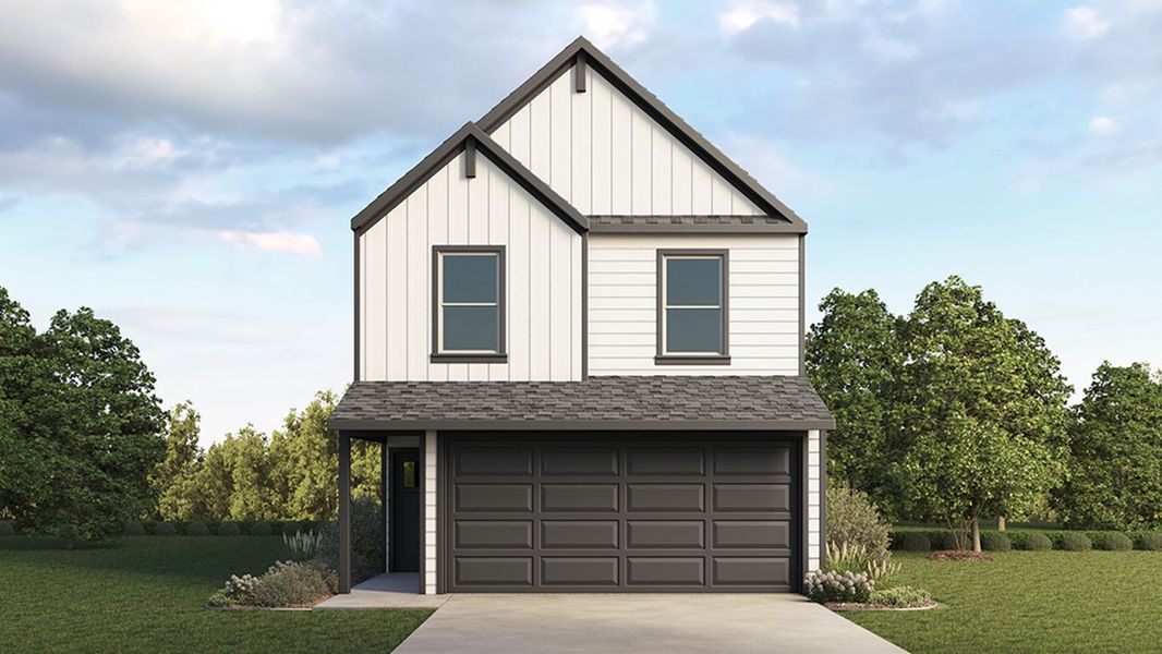 Front exterior of a new home in Arbor Trails South, Princeton, TX, highlighting curb appeal (Image 1). Front exterior of a new home in Arbor Trails South, Princeton, TX, highlighting curb appeal (Image 1).
