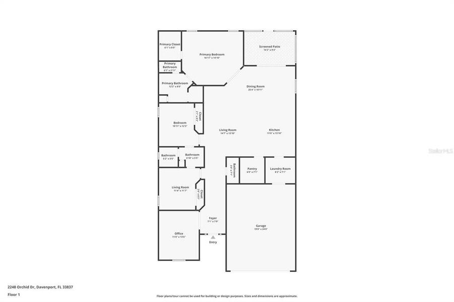2D floor plan layout of this home in , Davenport, FL (Image 5).