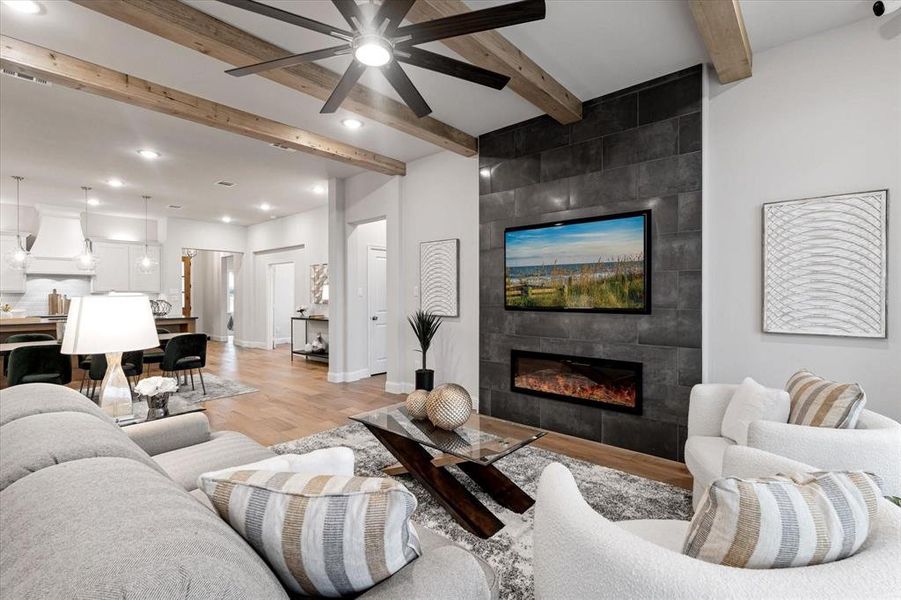 Furnished interior view inside a new home in University Park at Northpointe, Denton (Image 12).