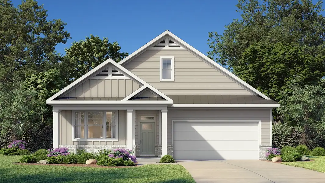 Representative exterior photo of a completed home built from the CLIFTON by D.R. Horton in Hamptons at Riverwood North, Dallas, GA (Image 2).