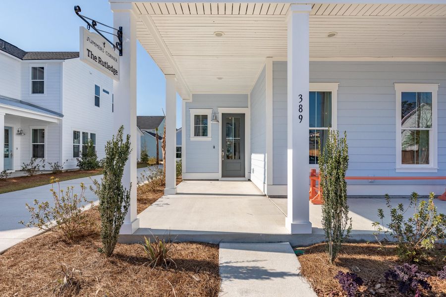 Exterior details and patio area of a home in Sweetgrass at Summers Corner, Summerville (Image 4). Exterior details and patio area of a home in Sweetgrass at Summers Corner, Summerville (Image 4).