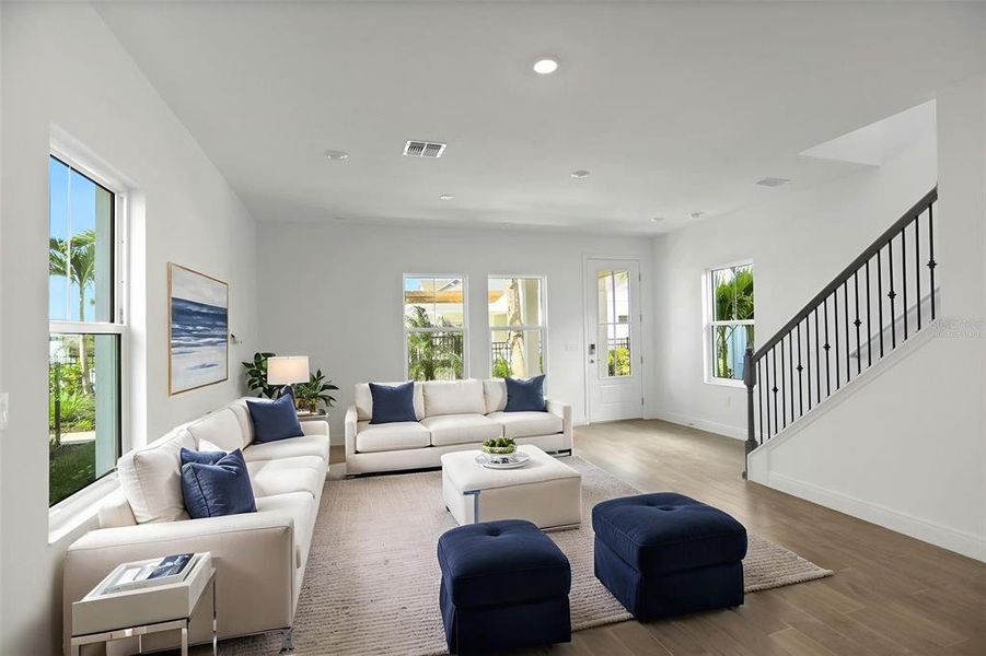 Furnished interior view inside a new home in Bungalow Walk at Lakewood Ranch, Sarasota (Image 15).