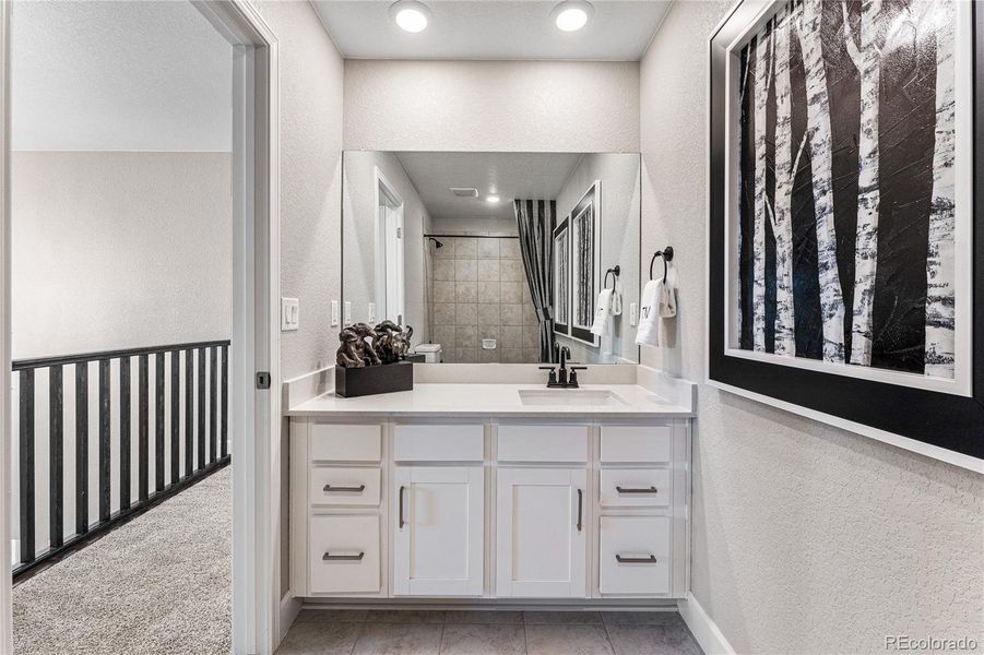 Furnished interior view inside a new home in Trailstone City Collection, Arvada (Image 20).