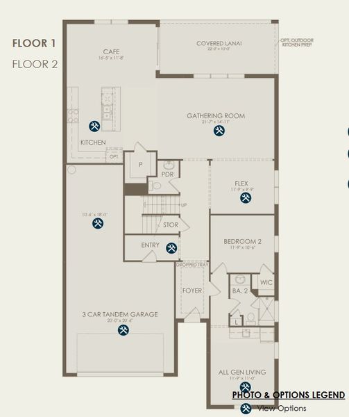 2D floor plan layout for the Serena by Pulte Homes in Riversong, Parrish, FL (Image 4). 2D floor plan layout for the Serena by Pulte Homes in Riversong, Parrish, FL (Image 4).