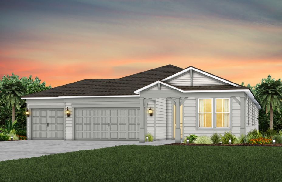 Representative exterior photo of a completed home built from the Concord by Pulte Homes in Hyland Trail, Green Cove Springs, FL (Image 1).