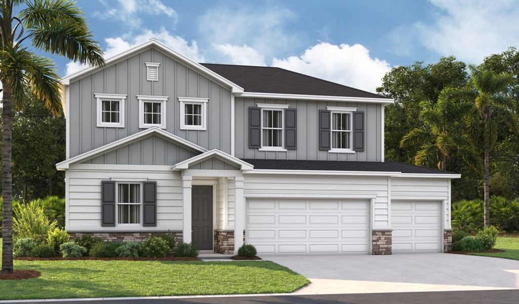Elderberry-J966-JAX Elevation L (3-car) Elderberry-J966-JAX Elevation L (3-car)