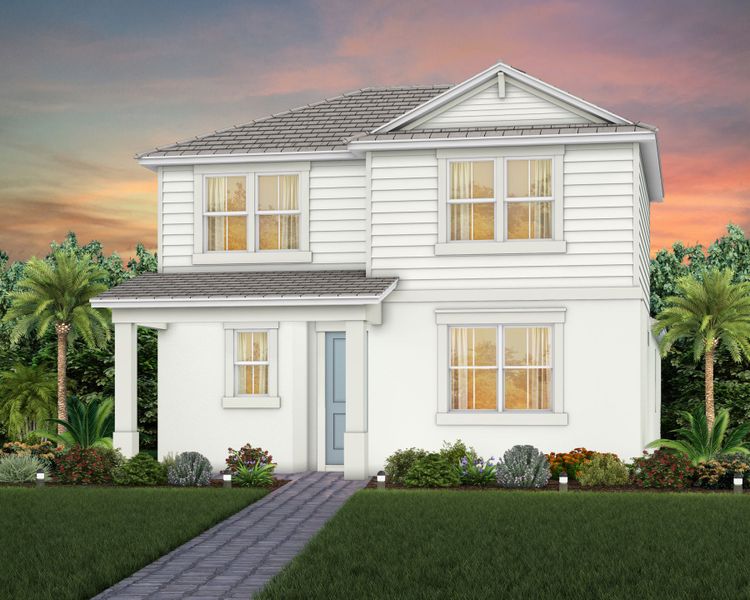 Representative exterior photo of a completed home built from the Kelsey II by Pulte Homes in SeaFlower, Bradenton, FL (Image 25). Representative exterior photo of a completed home built from the Kelsey II by Pulte Homes in SeaFlower, Bradenton, FL (Image 25).