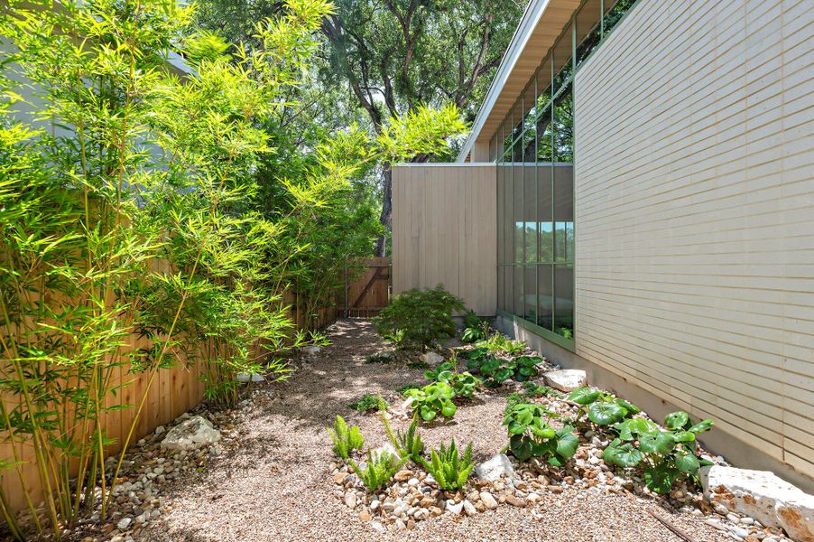 Exterior details and patio area of a home in , Austin (Image 27).