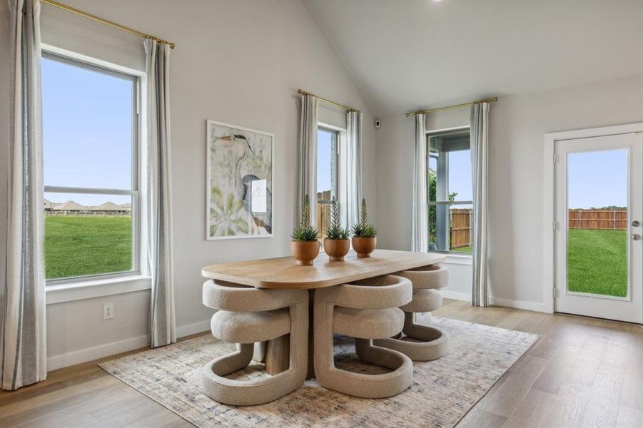Breakfast Nook in the Winters home plan by Trophy Signature Homes  REPRESENTATIVE PHOTO