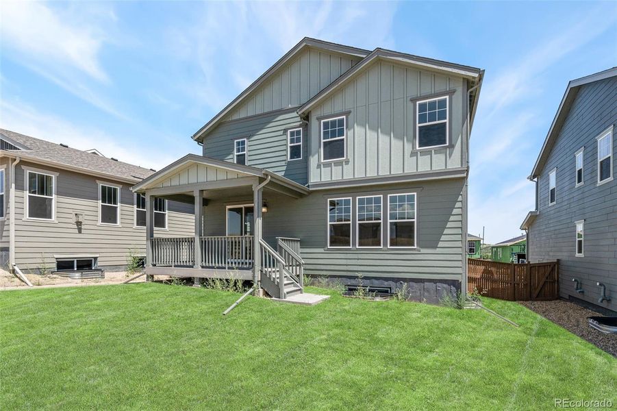 Exterior details and patio area of a home in Terrain Oak Valley, Castle Rock (Image 21).