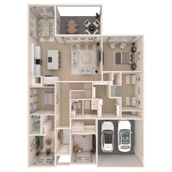 2D floor plan layout for the Munich ESP by K. Hovnanian® Homes in Westland Ranch - 70' Homesites, League City, TX (Image 4). 2D floor plan layout for the Munich ESP by K. Hovnanian® Homes in Westland Ranch - 70' Homesites, League City, TX (Image 4).