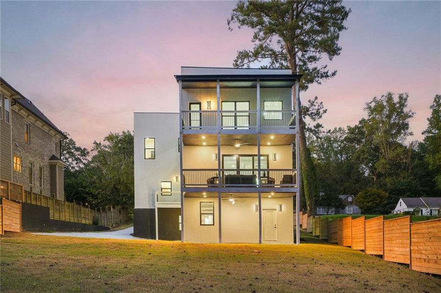 Exterior details and patio area of a home in , Atlanta (Image 42).