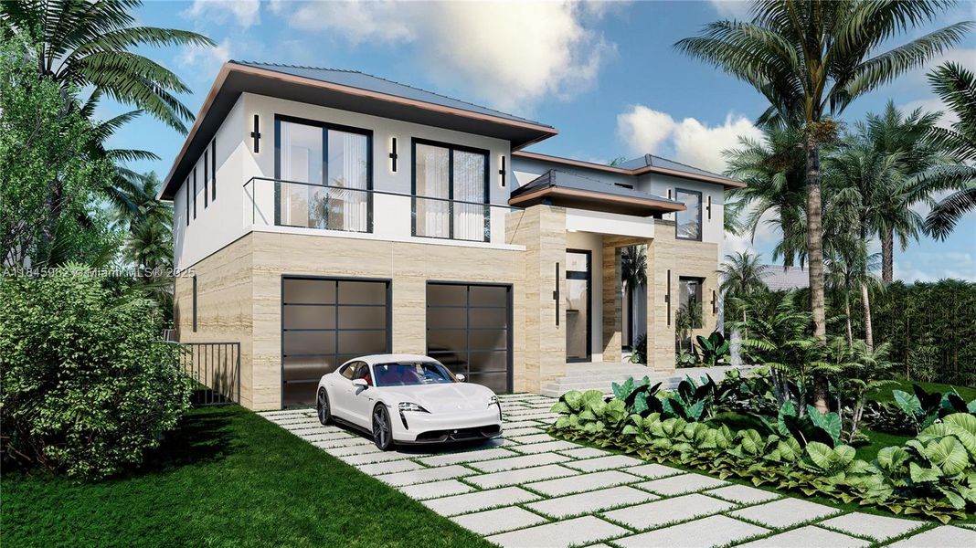 Front exterior of a new home in , Pompano Beach, FL, highlighting curb appeal (Image 11).