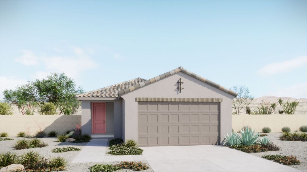 Representative exterior photo of a completed home built from the Bisque by Mattamy Homes in Blackhawk, Tucson, AZ (Image 3).