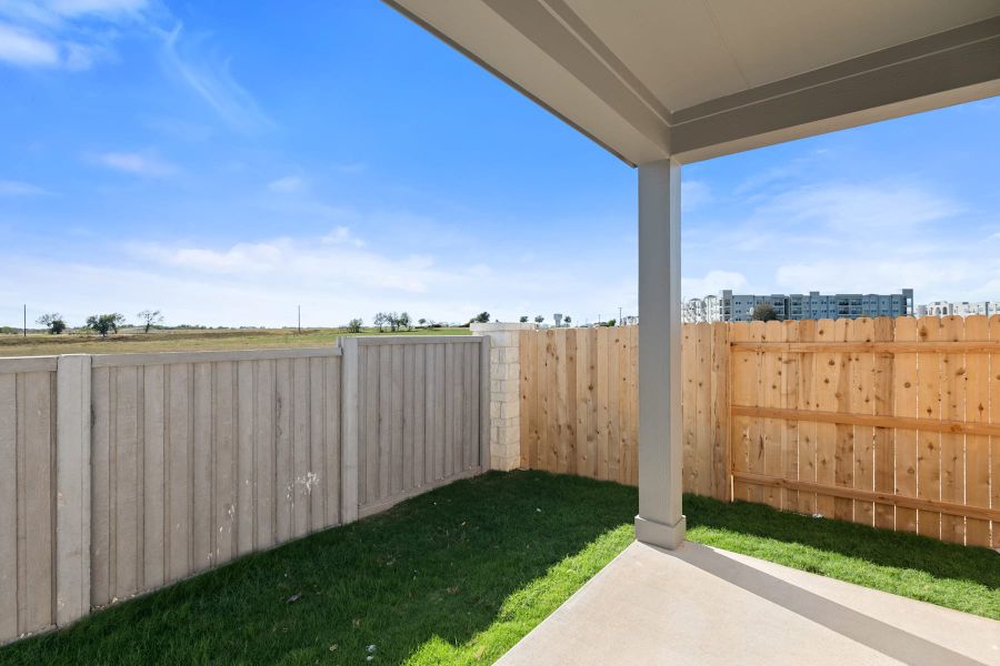 Exterior details and patio area of a home in Park Central, Georgetown (Image 23).