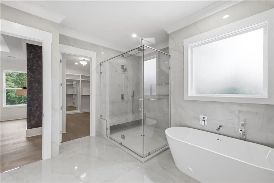 Furnished interior view inside a new home in , Monroe (Image 38).