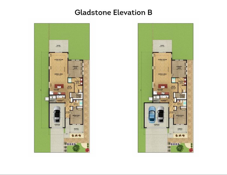 2D floor plan layout for the Gladstone by Epcon Communities in Chipeta Hollows, Grand Junction, CO (Image 5).