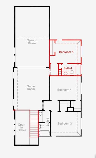 2D floor plan layout of this home in , Richmond, TX (Image 4).