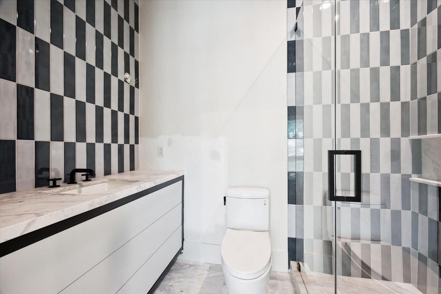 One of the secondary baths.