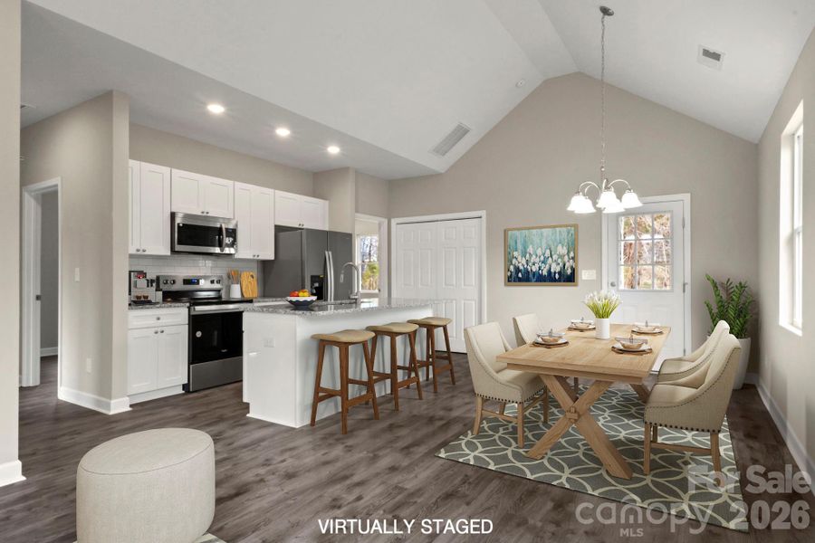 Furnished interior view inside a new home in , Statesville (Image 9).