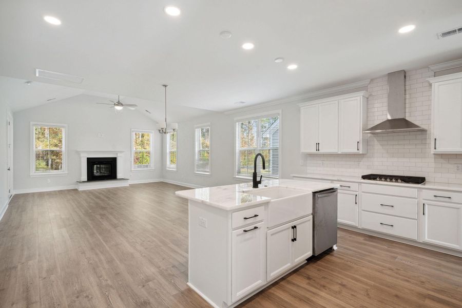 Furnished interior view inside a new home in Tidewater at Lakes of Cane Bay, Summerville (Image 3).