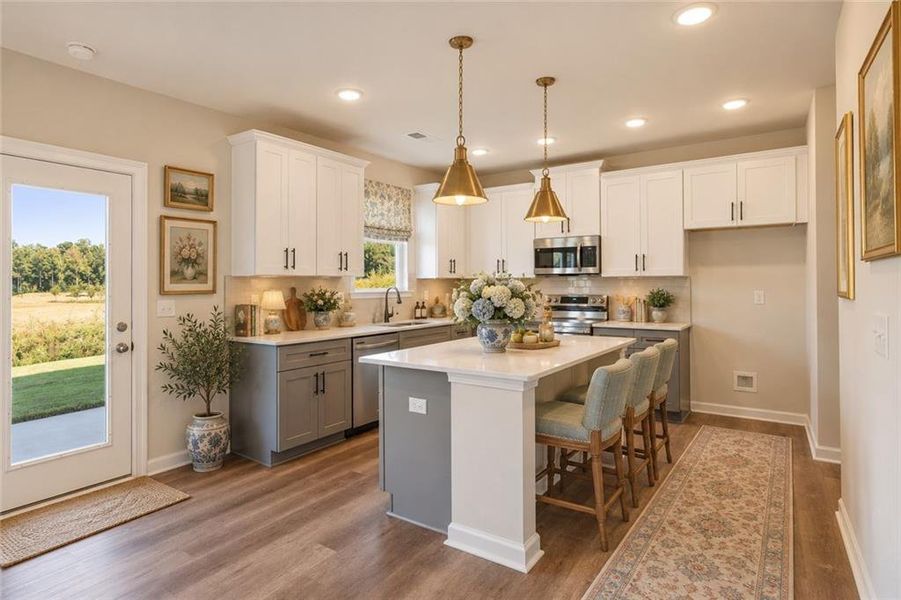 Furnished interior view inside a new home in The Brooke at Rivertown, South Fulton (Image 6).