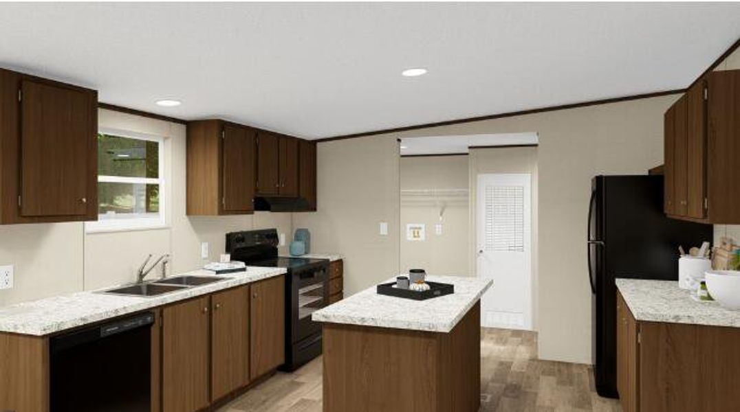 Furnished interior view inside a new home in , Cross (Image 4).