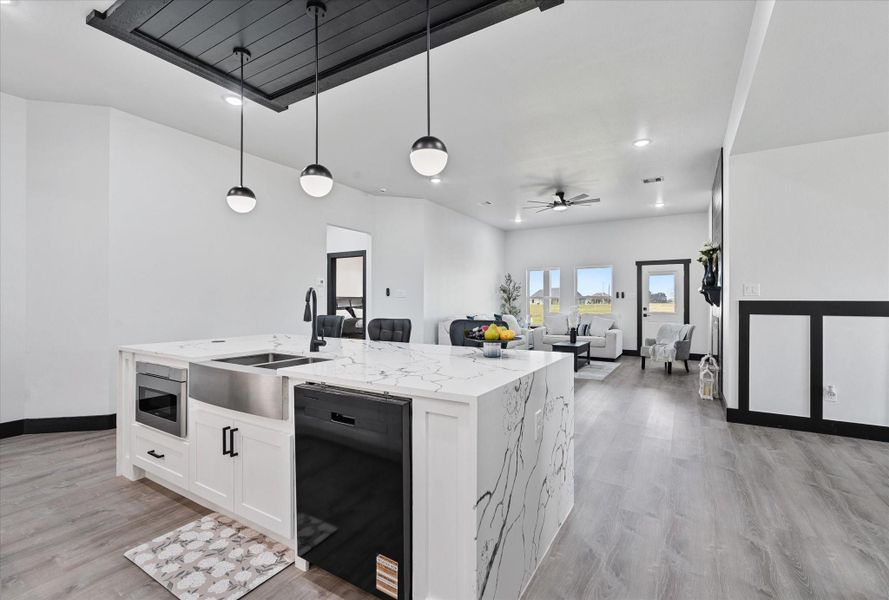 Kitchen View/living area
