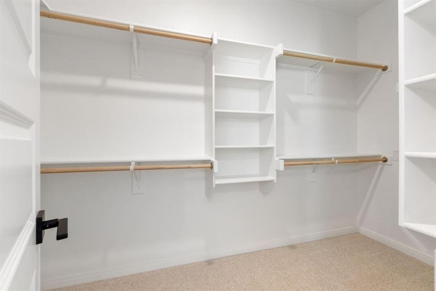 With built in shelving and tons of hanging space, your dream closet awaits!