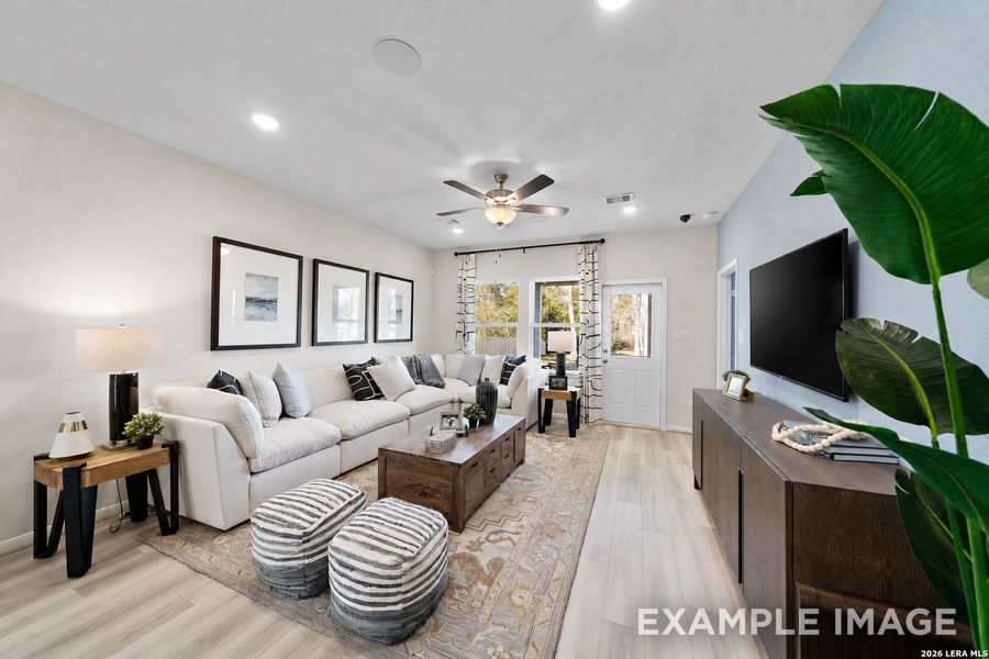 Furnished interior view inside a new home in Rayburn Valley, San Antonio (Image 5). Furnished interior view inside a new home in Rayburn Valley, San Antonio (Image 5).