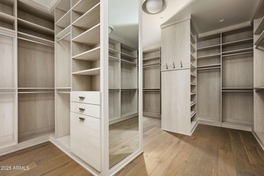 Large closet with laundry