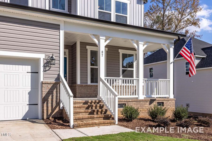 Front exterior of a new home in Wellers Knoll, Lillington, NC, highlighting curb appeal (Image 3).