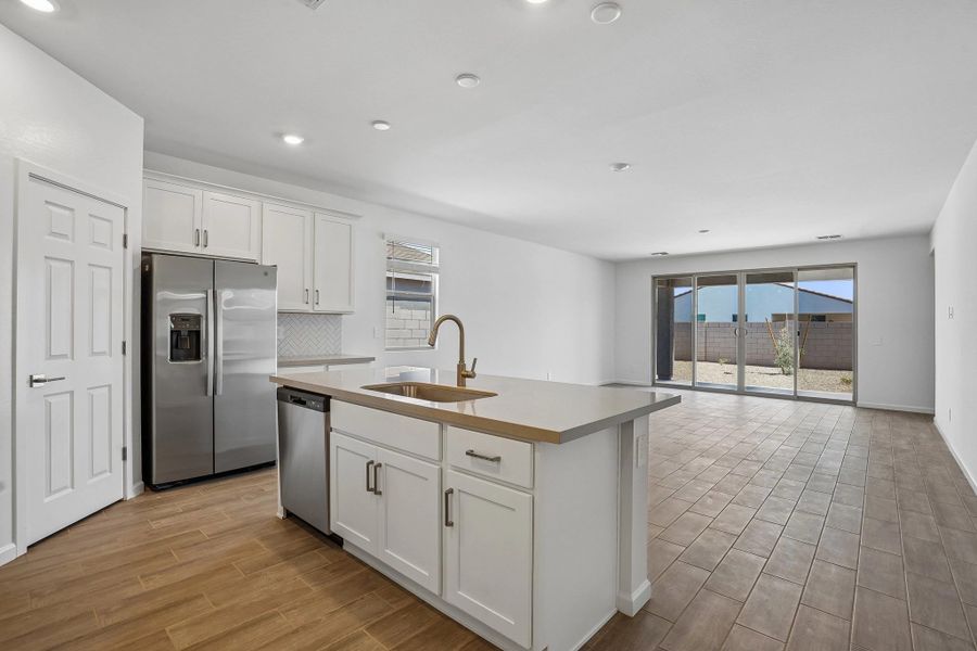 Kitchen and great room Kitchen and great room