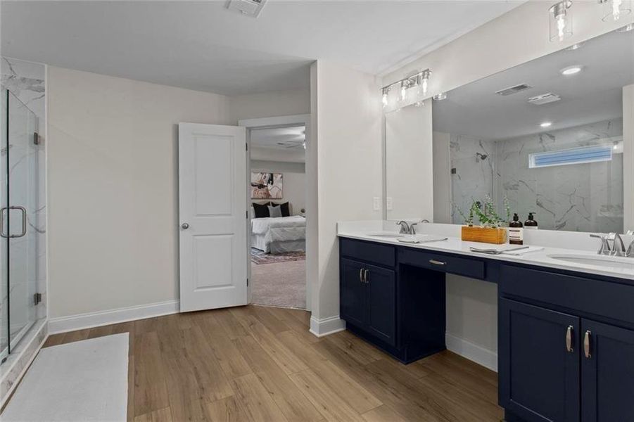 Furnished interior view inside a new home in , Dallas (Image 29).