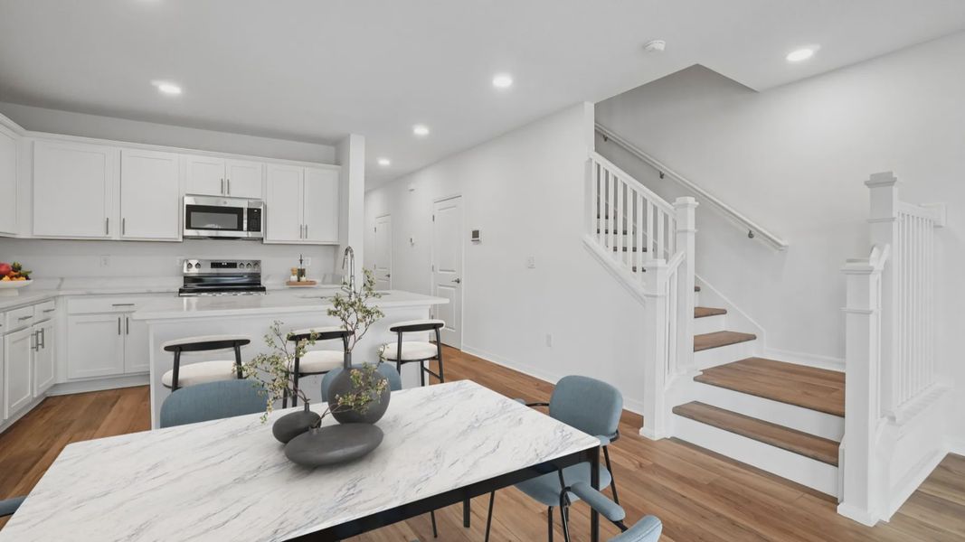 The Virtually Staged Dining Room and Kitchen