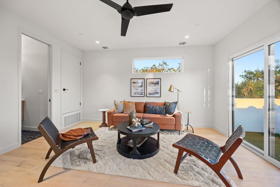 Furnished interior view inside a new home in , Austin (Image 3). Furnished interior view inside a new home in , Austin (Image 3).