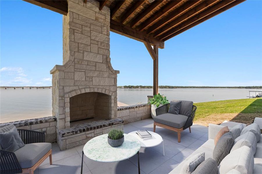 Virtually Staged Outside Patio